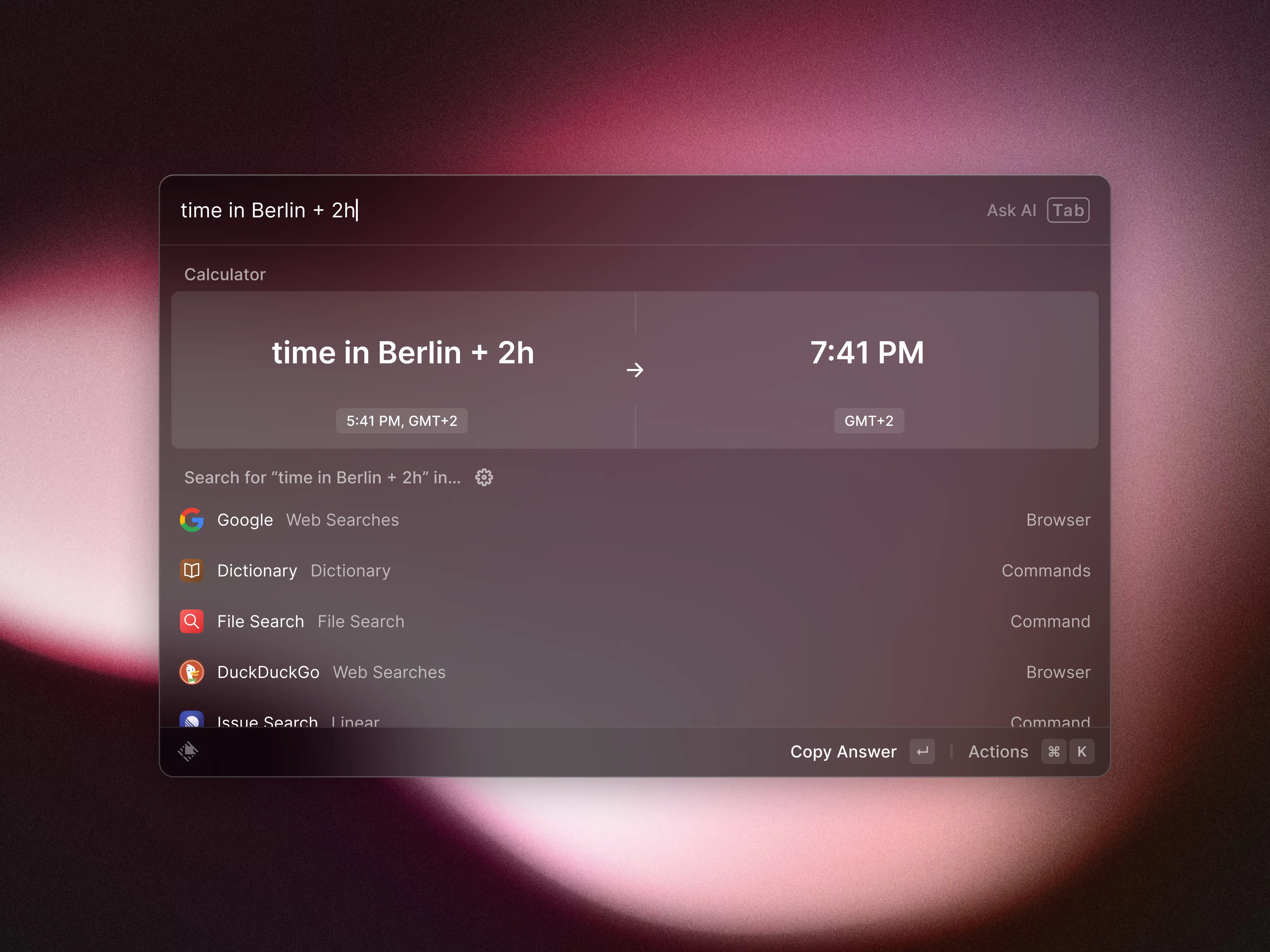 Raycast Calculator (Dark)